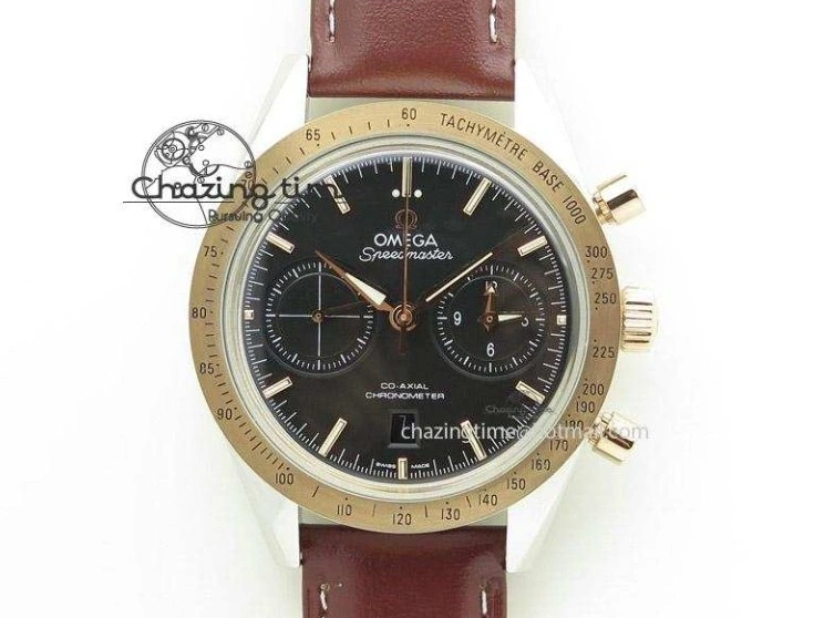 0517 Sophisticated Planet Ocean Master Chronometer Chrono SS OM 1:1 Best Edition Orange On SS Bracelet A 8156
